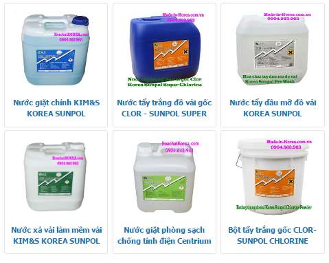 Hóa chất giặt là giặt tẩy công nghiệp cao cấp Korea